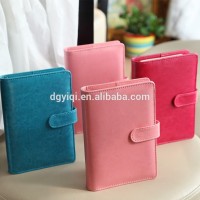 Custom A6 PU leather cover organizer notebook