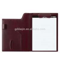 Professional business file holder,A4 pu leather with clip file folder