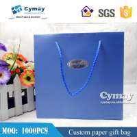 Factory price blue kraft paper shopping bag ,paper bag making machine price