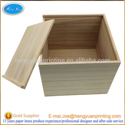 Natural Wooden boxes with sliding lid CHV205